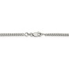 Black Bow Jewelry 3mm Sterling Silver, Solid Curb Chain Necklace - image 3 of 4