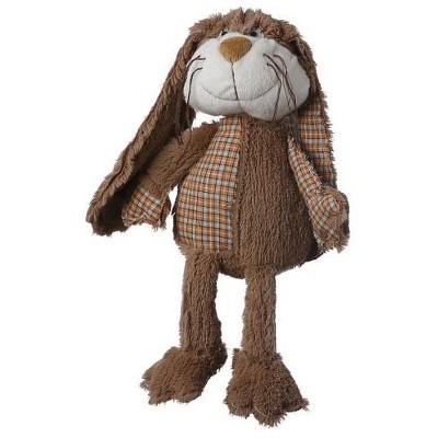 Multipet Plaidimal Plush Dog Toys with Soft Bodies and Plaid Patches, Rabbit