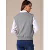 INSPIRE CHIC Women's V-Neck Sleeveless Uniform Classic Knitted Pullover Sweater Vest - 4 of 4
