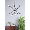 Elegant Lighting Axel Collection Chandelier D27.2 H32.5 Lt:10 Black and Brass Finish - 4 of 4