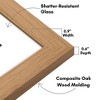 Americanflat 8x8 Picture Frame in Oak - Displays 4x4 With Mat and 8x8 Without Mat - Composite Wood with Shatter Resistant Glass  and Tabletop - 3 of 4