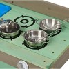 SEVOBAL Kids Play Kitchen Wooden Mud Kitchen Set with Water Play Cooking Toys for Outdoor Fun Gift for Boys and Girls, Green, 31"*15"*35" - 3 of 4