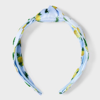 Top Knot Headband with Lemons - A New Day™ Blue/Yellow