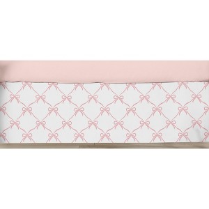 Sweet Jojo Designs Girl Baby Crib Bed Skirt Ballerina and Ballet Bows Pink and White - 1 of 4