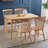 Kumasinova Set of 4 Dining Chairs (FAS Quality) – Rounded Edges,  Solid Wood Chair with Curved Backrest, Farmhouse Kitchen Chair, Open Paint Finish - 2 of 4