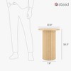 Stead Round Fluted Drink Table Table - Modern Home, and Living Room Furniture (Natural Oak Finish) - 2 of 4