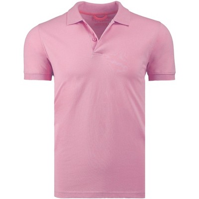 Marquis Men's Pink Slim Fit Jersey Polo Shirt, Size - Small : Target