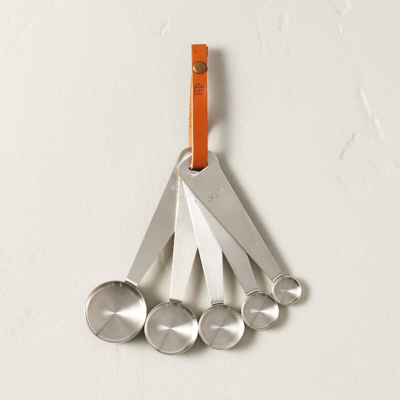 5pc Measuring Spoon Set Vintage Silver Finish - Hearth &#38; Hand&#8482; with Magnolia, 1 of 5