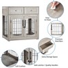 Dog Crate Furniture with Cushion,Wooden Dog Kennels Indoor with 2 Drawers,Dog Furniture Crate End Table with Storage - 3 of 4