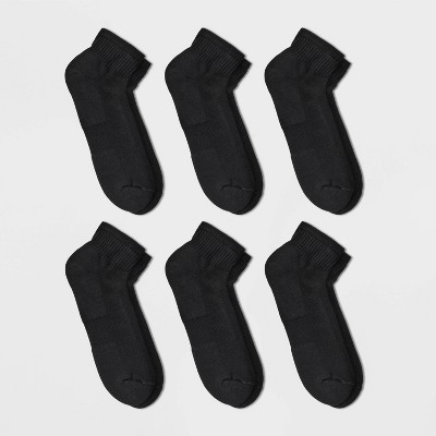 Men's Odor Resistant Quarter Socks 6pk - Goodfellow & Co™ Black 6-12 ...