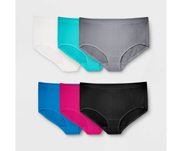 Fit for Me by Fruit of the Loom Women's Plus 6pk Breathable Micromesh Classic Briefs - Color May Vary 9