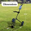 SereneLife 2-Wheel Lightweight Foldable Golf Push Cart - SLGCX5 - 2 of 4