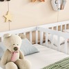 Kumasinova Double Twin Size Floor Beds,Perfect for Twins,Montessori Floor Bed with Guardrails,No Slats,Natural Pine Wood Kids Bed,200lbs Max - 4 of 4