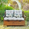 ARTPLAN All Weather Chair Outdoor Cushions Settee Loveseat Bench Cushions Set of 5 Wicker Tufted Pillow for Patio Outdoor Furniture - 2 of 4