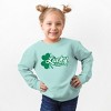 The Juniper Shop Lucky Vibes Clover Toddler Graphic Sweatshirt - 2 of 3