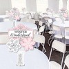 Big Dot of Happiness Pink Winter Wonderland - Holiday Snowflake Birthday Party & Baby Shower Centerpiece Sticks - Showstopper Table Toppers -35 Pieces - 2 of 4