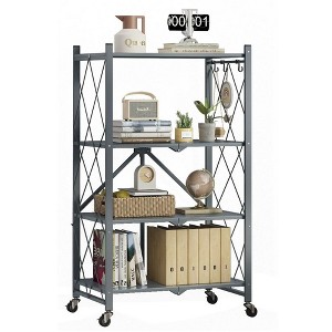 SUGIFT Folding 4 Shelves Gray - 1 of 4