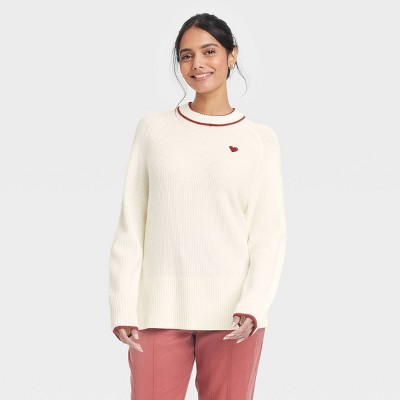 Women's Valentine's Crewneck Pullover Sweater - A New Day™