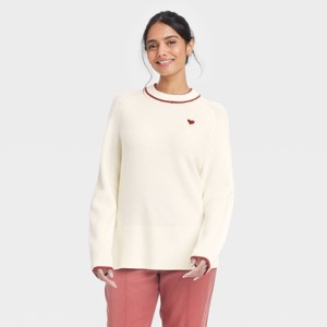 Women's Valentine's Crewneck Pullover Sweater - A New Day™ - 1 of 3