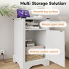 RoyalCraft Farmhouse Nightstand with Charging Station, Rustic End Table with Shelf and Storage for Bedroom or Home Office, White - 4 of 4