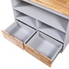 NicBex 46Inch Rolling Kitchen Island with 2 Drawers,Spice Rack and 3 Open Compartments - 4 of 4
