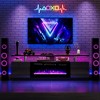 70''Fireplace TV Stand,Entertainment Center with 36'' Firplace, 2 Tier TV Console Cabinet,Electric Fireplace Heater with LED Light(12 Flame Colors) - 3 of 4
