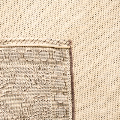 Natural Chocolate Baroque Print Indoor/Outdoor Area Rug