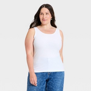 Women's Iconic Scoop Neck Tank Top - Universal Thread™ White 1X