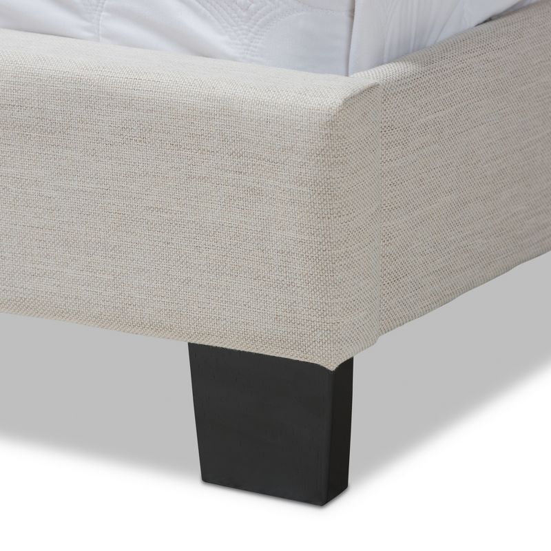 Vivienne Modern and Contemporary Fabric Upholstered Bed Light Beige - Baxton Studio, 6 of 12