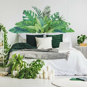 Watercolor Tropical Leaves Peel and Stick Giant Wall Decal - RoomMates: Vinyl Botanical Modern Decor for All Ages - 1 of 3