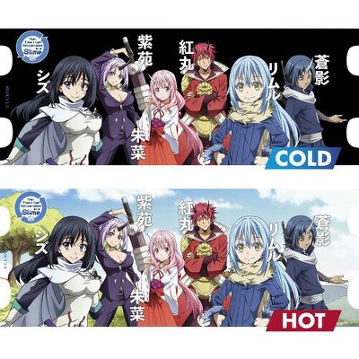 Black Ceramic Heat Change Mug with Anime Characters, 16 Oz