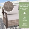 EAGLE PEAK Coastal Vista Patio Outdoor Wicker Love Seat, Patio Conversation Set Wicker Rattan Sofa Chair Set - 4 of 4