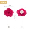 Unique Bargains Camellia Boutonnieres Pins for Formal Party Easy to Use Artificial Flowers 12pcs - 2 of 4