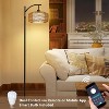 Modern Floor Lamp with 3 Color Temperatures Bulb,Metal Standing Lamp with Adjustable Hanging Lampshade,Tall Floor Lamps for Living Room,Bedroom,Black - 4 of 4
