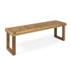 Christopher Knight Home 2pc Roder Outdoor Acacia Dining Bench Sandblasted Natural Brown - 4 of 4