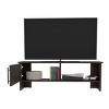 GlasFlength TV Stands and Consoles TV Console Table TV Center TV Stand with Storage Shelves for Living Room, Brown, 12.2"*47.4"*47.4" - 3 of 4