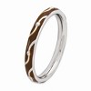 Black Bow Jewelry 2.5mm Sterling Silver Stackable Expressions Brown Enamel Band - image 3 of 4