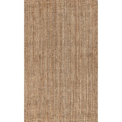 Handmade Braided Blue Jute 8' x 10' Reversible Area Rug