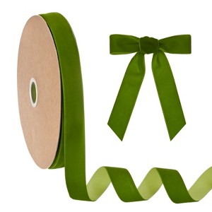 Unique Bargains Velvet Single Side Christmas Vintage Ribbon 1 Pc - 1 of 4
