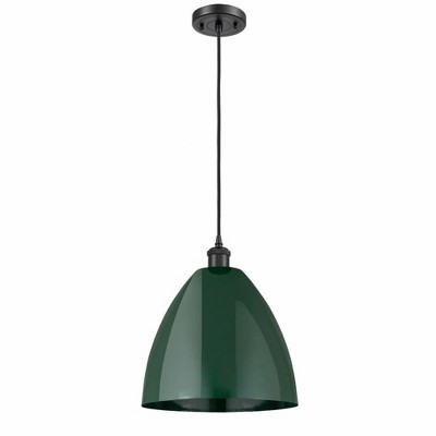 Plymouth Dome - 1 Light Cord Hung Mini Pendant In Industrial Style-14.75 Inches Tall and 12 Inches Wide