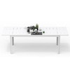 NicBex 94.5" Expandable Outdoor Dining Table,Rectangular  Patio Table with Black Frame and Adjustable Legs for 6-8 Person,Outdoor Furniture,White - 2 of 4