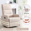 Ridstar Manual Recliner Chair with Rocker and Swivel For Living Room-Beige - 2 of 4
