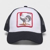 Vintage Trucker Cap for Men - Rooster & Lion Patch Mesh Back Baseball Hats - 2 of 4