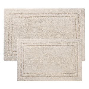Non-Slip Machine Washable Solid Cotton 2 Piece Bathroom Rug Set by Blue Nile Mills - 1 of 4