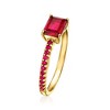 Pure Collection by Ross-Simons 1.10 ct. t.w. Lab-Grown Ruby Ring in 18kt Gold Vermeil - 3 of 4