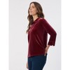 Jones New York Velour Pop-Over Collar Top - 2 of 3