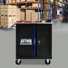 Maggift Double Door Tool Box, Portable Rolling Tool Box with 2 Large Shelf, Wheels, Metal Lock, Garage, Black, 25.9"*13.6"*30.7" - 3 of 4