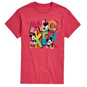 Men's - Disney - Mickey Pop Art Letters Short Sleeve Graphic T-Shirt - 1 of 4