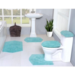 Waterford Collection Cotton Tufted Set of 5 Bath Rug Set - Home Weavers - 1 of 4