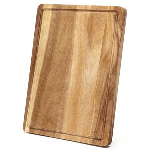 XL Cutting Board, 18x12 Acacia Wooden Cutting Board for Kitchen, Edge Grain Wood Chopping Board - 1 of 4